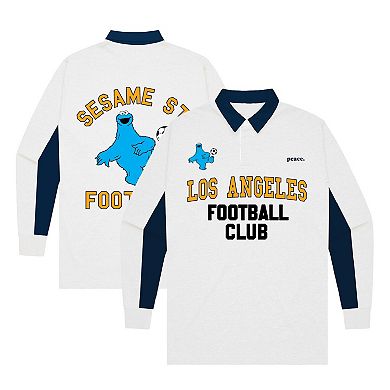 Youth Peace Collective x Sesame Street Cream LAFC Rugby Long Sleeve Polo
