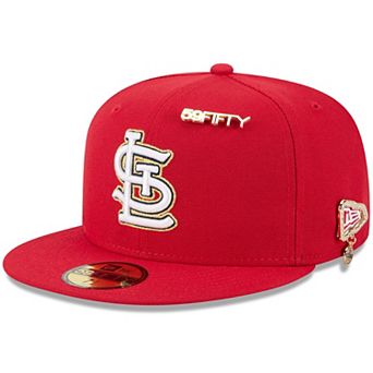 Men's New Era Red St. Louis Cardinals 2025 59FIFTY Day 59FIFTY Fitted Hat with Pins