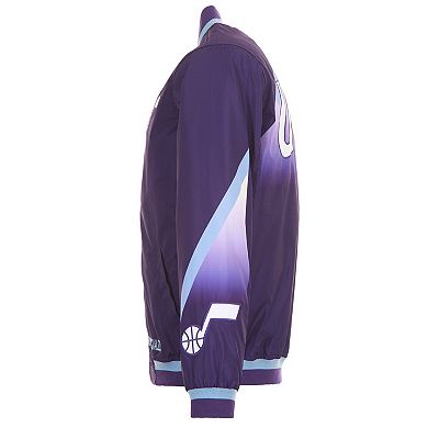 Men's JH Design Purple Utah Jazz 2024/25 City Edition Full-Zip Nylon Bomber Jacket