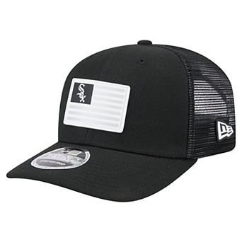 Men's New Era Black Chicago White Sox Flag 9SEVENTY Stretch-Snap Hat