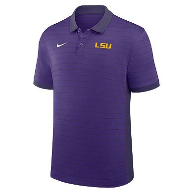 Men's Nike Purple LSU Tigers 2025 Early Season Coaches Sideline Victory Stripe Performance Polo