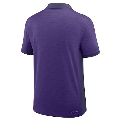 Men's Nike Purple LSU Tigers 2025 Early Season Coaches Sideline Victory Stripe Performance Polo