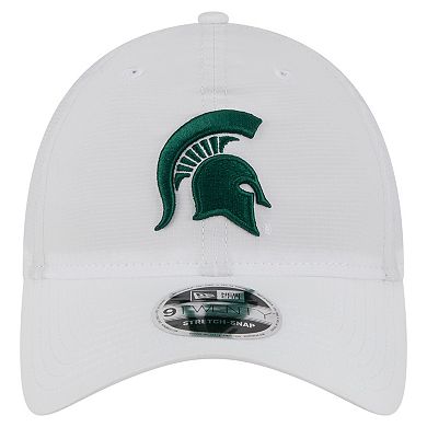 Men's New Era White Michigan State Spartans Active Ripstop 9TWENTY Adjustable Hat