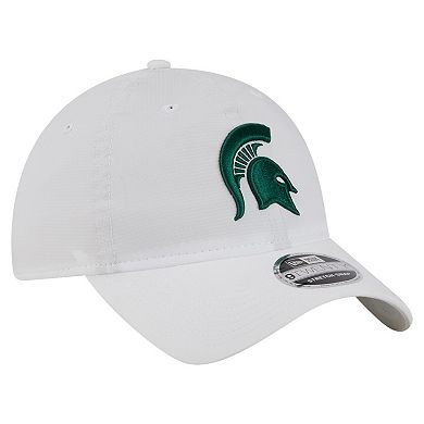 Men's New Era White Michigan State Spartans Active Ripstop 9TWENTY Adjustable Hat