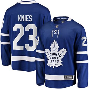 Men's Fanatics Matthew Knies Blue Toronto Maple Leafs Home Premier Breakaway Player Jersey