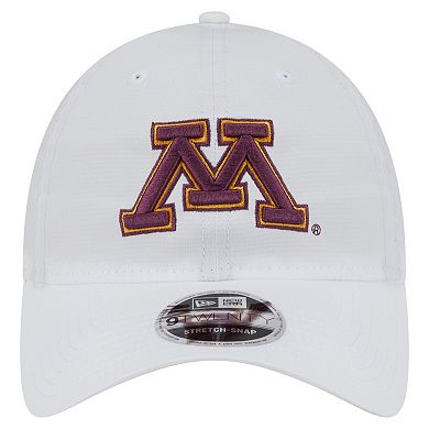 Men's New Era White Minnesota Golden Gophers Active Ripstop 9TWENTY Adjustable Hat