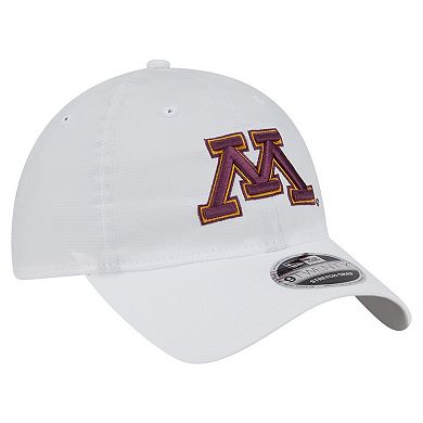 Men's New Era White Minnesota Golden Gophers Active Ripstop 9TWENTY Adjustable Hat