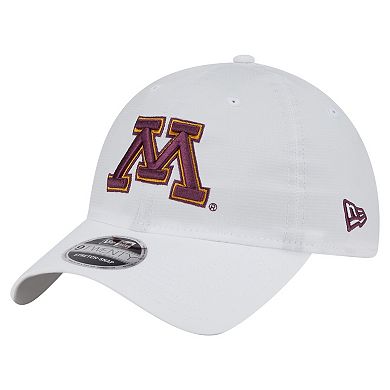 Men's New Era White Minnesota Golden Gophers Active Ripstop 9TWENTY Adjustable Hat