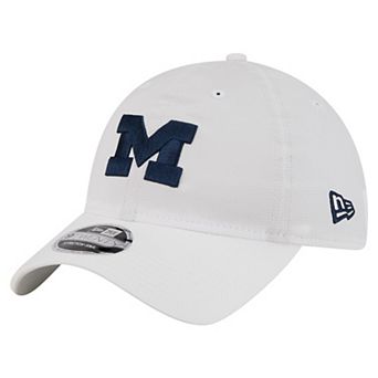 Men's New Era White Michigan Wolverines Active Ripstop 9TWENTY Adjustable Hat