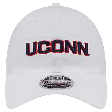 Men's New Era White UConn Huskies Active Ripstop 9TWENTY Adjustable Hat