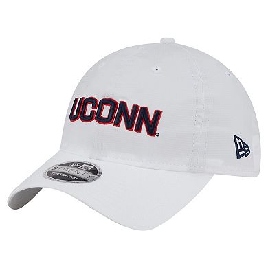 Men's New Era White UConn Huskies Active Ripstop 9TWENTY Adjustable Hat