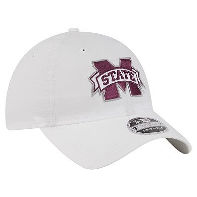 Men's New Era White Mississippi State Bulldogs Active Ripstop 9TWENTY Adjustable Hat
