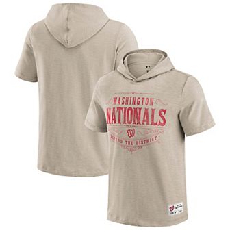 Men's Darius Rucker Collection by Fanatics Tan Washington Nationals Distressed Hoodie T-Shirt