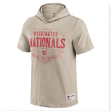 Men's Darius Rucker Collection by Fanatics Tan Washington Nationals Distressed Hoodie T-Shirt