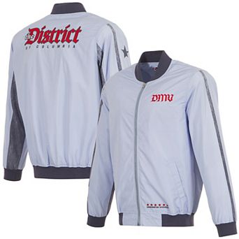 Men's JH Design Light Blue Washington Wizards 2024/25 City Edition Full-Zip Nylon Bomber Jacket