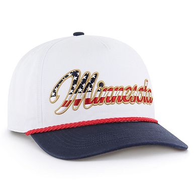 Men's '47 White Minnesota Vikings Patriotic Overhand Hitch Adjustable Hat