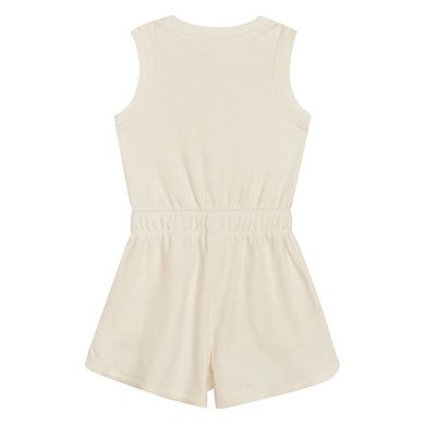 Girls Preschool Cream Atlanta Braves Girl Power Tank Romper