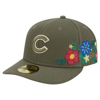 Men's New Era Olive Chicago Cubs Tonal Florals 59FIFTY Fitted Hat