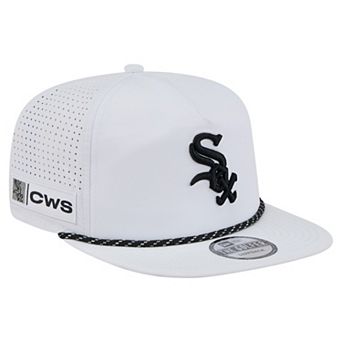 Men's New Era White Chicago White Sox Perforated Golfer Snapback Hat
