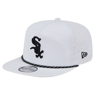 Men's New Era White Chicago White Sox Perforated Golfer Snapback Hat