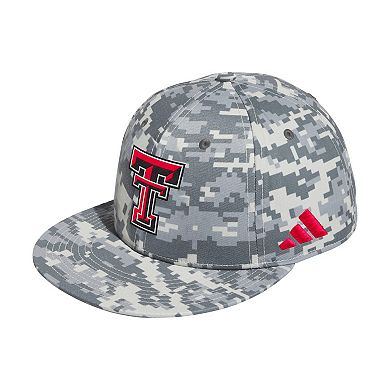 Men's adidas Camo Texas Tech Red Raiders On-Field Fitted Baseball Hat