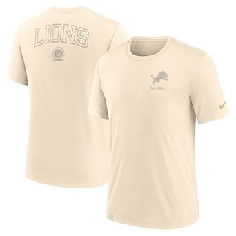 Men's Nike Cream Detroit Lions Glory Tri-Blend T-Shirt