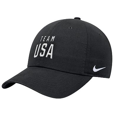 Men's Nike Black Team USA Club Adjustable Hat