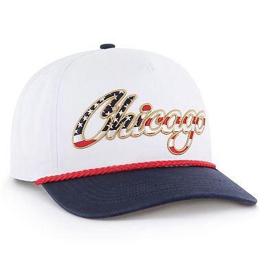 Men's '47 White Chicago Bears Patriotic Overhand Hitch Adjustable Hat