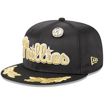 Men's New Era Black Philadelphia Phillies 2025 59FIFTY Day Gold Leaf 59FIFTY Fitted Hat