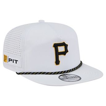 Men's New Era White Pittsburgh Pirates Perforated Golfer Snapback Hat