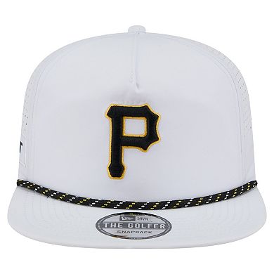 Men's New Era White Pittsburgh Pirates Perforated Golfer Snapback Hat