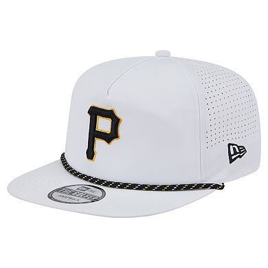 Men's New Era White Pittsburgh Pirates Perforated Golfer Snapback Hat