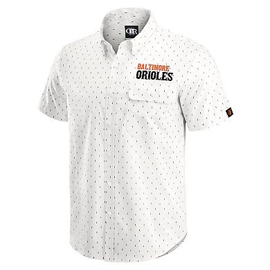Men's Darius Rucker Collection by Fanatics Cream Baltimore Orioles Printed Button-Down Shirt