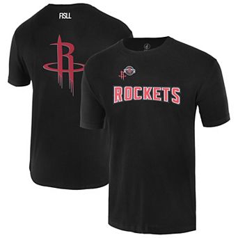 Unisex FISLL Black Houston Rockets Oversize Logo T-Shirt