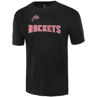 Unisex FISLL Black Houston Rockets Oversize Logo T-Shirt