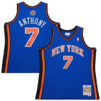 Men's Mitchell & Ness Carmelo Anthony Blue New York Knicks 2010/11 Swingman Jersey