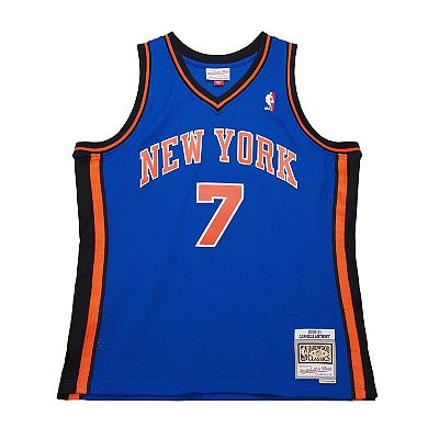 Men's Mitchell & Ness Carmelo Anthony Blue New York Knicks 2010/11 Swingman Jersey