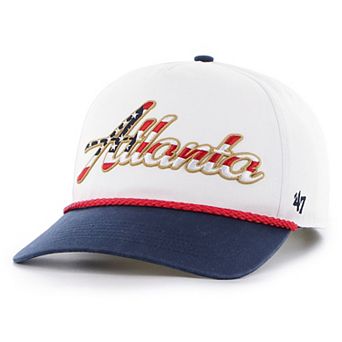 Men's '47 White Atlanta Falcons Patriotic Overhand Hitch Adjustable Hat