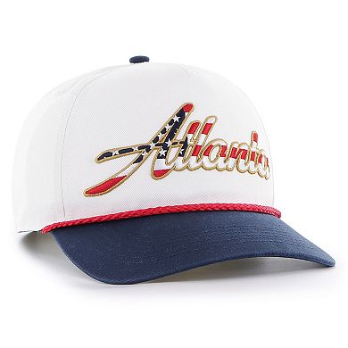 Men's '47 White Atlanta Falcons Patriotic Overhand Hitch Adjustable Hat