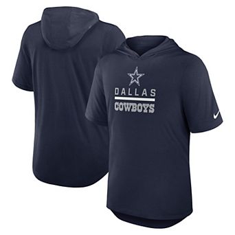 Men's Nike Navy Dallas Cowboys Lockup Tri-Blend Hoodie T-Shirt
