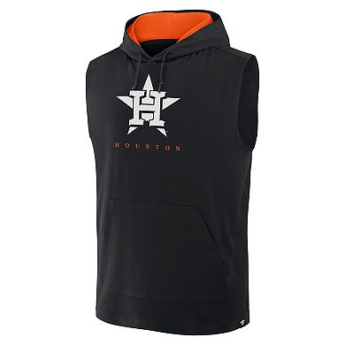 Men's Fanatics Black Houston Astros Fire Speed Sleeveless Pullover Hoodie