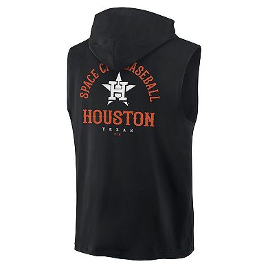 Men's Fanatics Black Houston Astros Fire Speed Sleeveless Pullover Hoodie