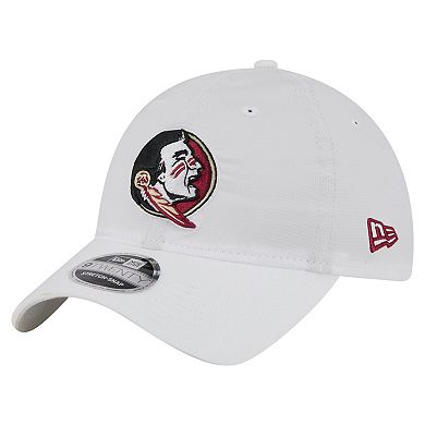 Men's New Era White Florida State Seminoles Active Ripstop 9TWENTY Adjustable Hat