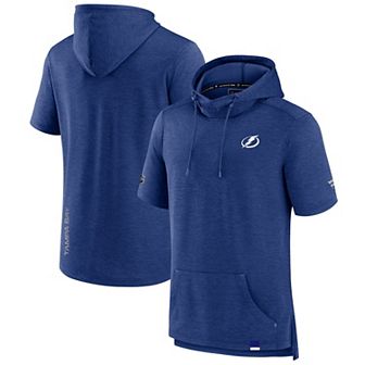Men's Fanatics Heather Blue Tampa Bay Lightning Authentic Pro Pullover Hoodie