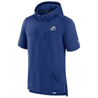 Men's Fanatics Heather Blue Tampa Bay Lightning Authentic Pro Pullover Hoodie