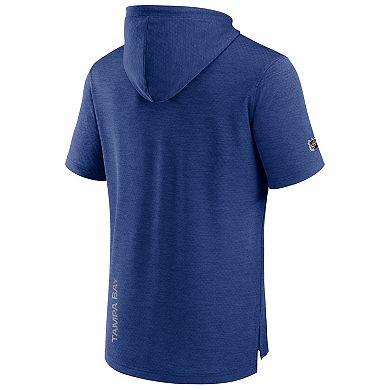 Men's Fanatics Heather Blue Tampa Bay Lightning Authentic Pro Pullover Hoodie