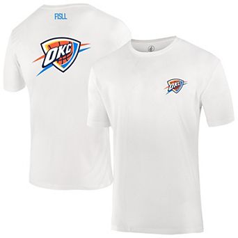 Unisex FISLL White Oklahoma City Thunder Burst Logo T-Shirt