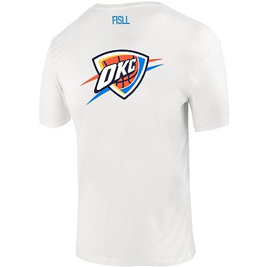 Unisex FISLL White Oklahoma City Thunder Burst Logo T-Shirt