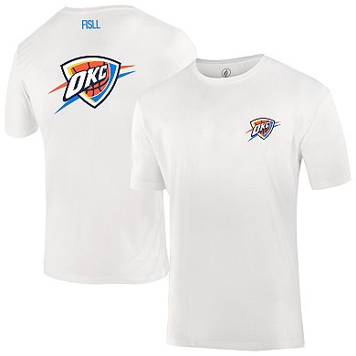 Unisex FISLL White Oklahoma City Thunder Burst Logo T-Shirt