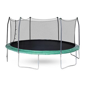 Skywalker Trampolines 17ft x 15ft Oval Trampoline with Enclosure Green